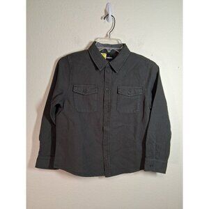 NWT RSQ Casual Button Up Shirt Waffle Knit Gray Boys Size Medium